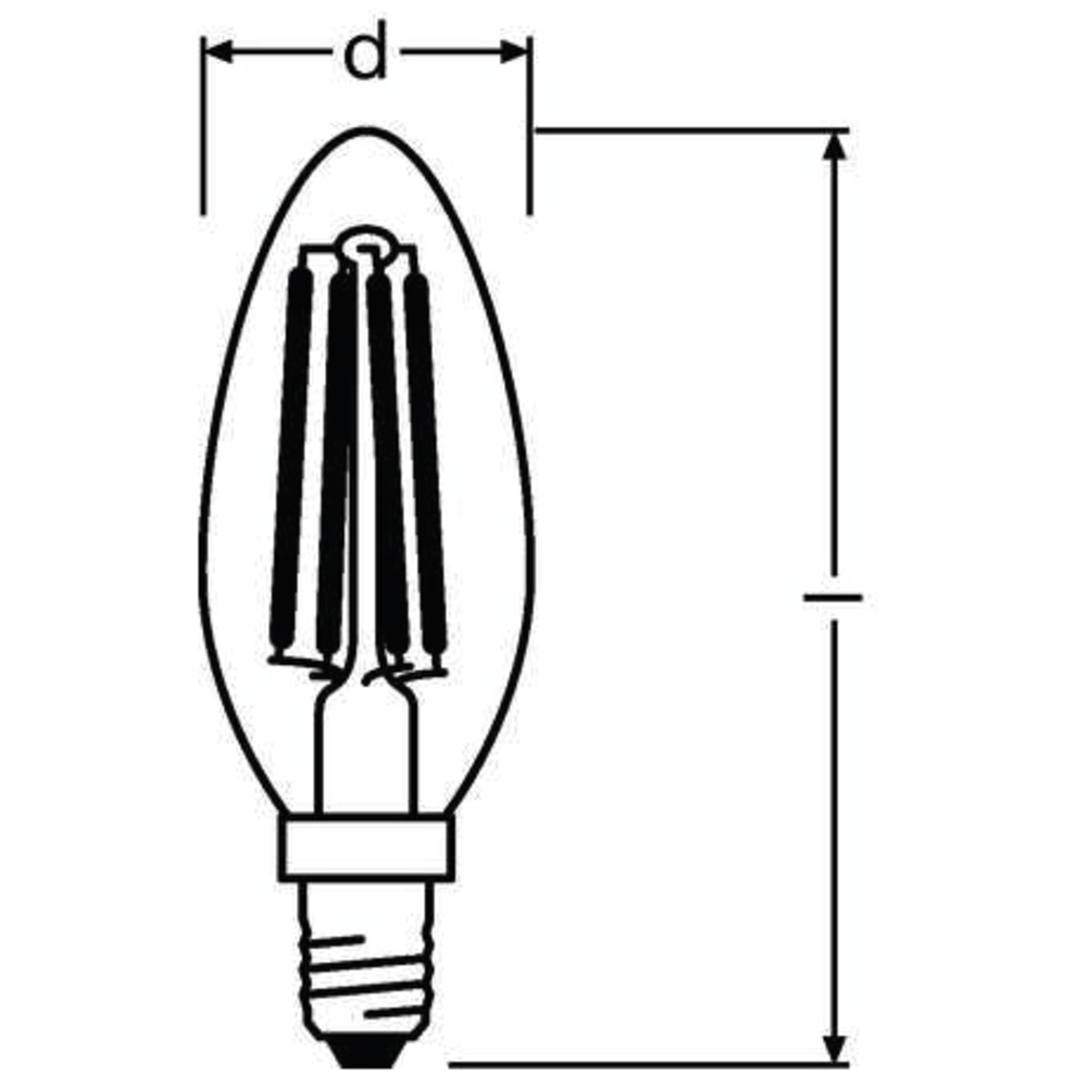 Produktbild Ledvance LED-Retrofit Kerzenform CLAS B P E14